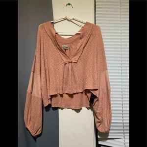 UO PINK CROPPED SWEATER